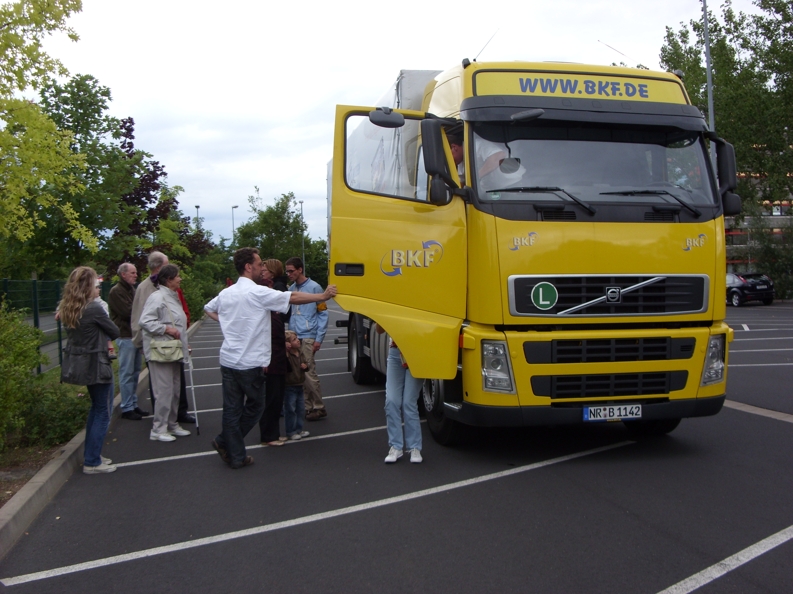 Einstieg am LKW